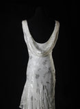 Classy Prom Dresses 1950s Mermaid Cowl Silver Gray Chiffon With Beads Vintage Long Parties Gowns Evening Dress HZ0311
