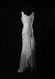 Classy Prom Dresses 1950s Mermaid Cowl Silver Gray Chiffon With Beads Vintage Long Parties Gowns Evening Dress HZ0311