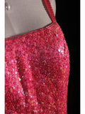 Vintage A line Spaghetti Straps Pink Backless Long Formal Old 1950s Prom Dresses Night Outfits Party Gowns HZ0311