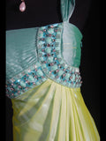 Classy Prom Dresses 1950s Mermaid One Shoulder Yellow Vintage Long Parties Gowns Evening Dress HZ0311