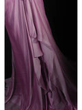 Vintage Mermaid One Shoulder Lilac Chiffon Long Formal Old 1950s Prom Dresses Night Outfits Party Gowns HZ0311