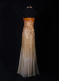 Classy Prom Dresses 1950s Mermaid Halter Chiffon With Beaded Long Parties Gowns Evening Dress HZ0311