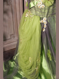 Classy Prom Dresses 1950s Mermaid Spaghetti Straps Green Tulle Long Parties Gowns Evening Dress HZ0311