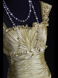 Classy Prom Dresses 1950s Mermaid Square Neck Green Long Parties Gowns Evening Dress HZ0311