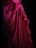 Vintage Prom Dresses Inspiration Mermaid V Neck Fuchsia Pink Semi Formal 90s Prom Dresses For Teens High Schools HZ0311
