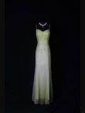 Shinning Mermaid Spaghetti Straps White Green Ombre Chiffon Long Prom Dresses Impress 18th Birthday Outfits Prom Gown HZ0311