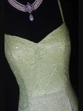 Shinning Mermaid Spaghetti Straps White Green Ombre Chiffon Long Prom Dresses Impress 18th Birthday Outfits Prom Gown HZ0311
