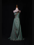 Vintage Mermaid One Shoulder Chiffon With Beaded Tiered Bodice Long Prom Dresses Impress 18th Birthday Outfits Prom Gown HZ0311