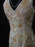 Vintage Sheath Slim V Neck Sequins With Beaded Bodice Long Prom Dresses Impress 18th Birthday Outfits Prom Gown HZ0311