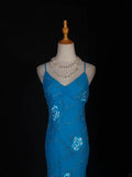 Vintage Mermaid Spaghetti Straps Irregular With Beads Embroidery Bodice Chiffon Prom Dresses Impress 20th Birthday Outfits Formal Gown HZ0311