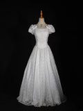 Wedding Dresses for Bride Short Sleeves Lace Petite/Plus Size Bridal Gowns for Civil Wedding for Beach Wedding HZ0311
