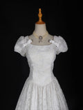 Wedding Dresses for Bride Short Sleeves Lace Petite/Plus Size Bridal Gowns for Civil Wedding for Beach Wedding HZ0311