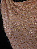Vintage Sheath Pink Cowl Neck With Beads Bodice Long Prom Dresses Impress 20th Birthday Outfit Formal Gown HZ0311