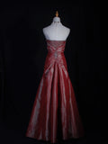 Retro 1960s Mermaid Strapless Pink Taffeta With Silver Beads Bodice Long Prom Dresses Inspo 22th Birthday Outfit Formal Gown HZ0311