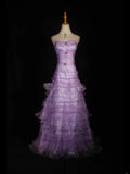Vintage 70s Ball Gown Sweetheart Lilac Beaded Bodice Pleated Long Prom Dresses Impress 21th Birthday Outfits Prom Gown HZ0311
