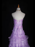 Vintage 70s Ball Gown Sweetheart Lilac Beaded Bodice Pleated Long Prom Dresses Impress 21th Birthday Outfits Prom Gown HZ0311