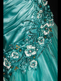 Vintage Mermaid 90s Spaghetti Straps Blue Satin Flowers With Beads Long Prom Dresses Inspo 20th Birthday Outfit Formal Gowns HZ0311