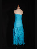 Retro 80s Sheath Sweetheart Blue Chiffon With Beads Layered Prom Dresses Inspo 22th Birthday Outfit Formal Gown HZ0311