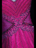 Vintage 2000s Mermaid Spaghetti Straps Hot Pink Tulle Beaded Bodice Plus Size Long Prom Dresses Impress 21th Birthday Outfits Prom Gown HZ0311