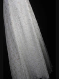 Retro 1950s Wedding Dresses for Bride A line Spagehtti Straps With Silver Beads Lace Petite/Plus Size Bridal Gowns Civil Wedding for Beach Wedding HZ0311
