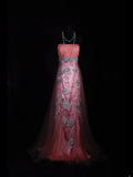 Vintage Mermaid Strapless Pink 1970s With Appliqued Beads Bodice Long Prom Dresses Inspo 19th Birthday Outfit Formal Gown HZ0311