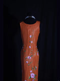 Retro 60s Mermaid Cowl Organge Chiffon With Embroidery Beads Prom Dresses Inspo 22th Birthday Outfit Formal Gown HZ0311