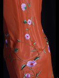 Retro 60s Mermaid Cowl Organge Chiffon With Embroidery Beads Prom Dresses Inspo 22th Birthday Outfit Formal Gown HZ0311