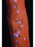 Retro 60s Mermaid Cowl Organge Chiffon With Embroidery Beads Prom Dresses Inspo 22th Birthday Outfit Formal Gown HZ0311