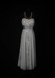 Vintage 2000s A Line Spaghetti Straps Chiffon Beads Plus Size With Lace Ankle Length Prom Dresses Impress 21th Birthday Outfits Party Gown HZ0311