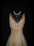 Vintage Ball Gown 80s V Neck Tulle Beads Lace With Beaded Long Prom Dresses Inspo Birthday Outfit Formal Gowns HZ0311