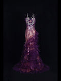 Vintage 2000s Mermaid Spaghetti Straps Grape Beads Plus Size With Lace Long Prom Dresses Impress 21th Birthday Outfits Party Gown HZ0311