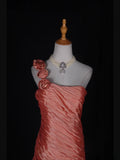 Vintage Mermaid One Shoulder 1970s With Pleated Ruffled Taffeta Bodice Long Prom Dresses Inspo 19th Birthday Outfit Formal Gown HZ0311