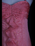 Retro 60s High Low Spaghetti Straps Pink Chiffon With Beads Prom Dresses Inspo 22th Birthday Outfit Formal Gown HZ0311