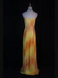 Retro 60s A line Spaghetti Straps Multi Colors Chiffon With Beads Long Prom Dresses Inspo 22th Birthday Outfit Formal Gown HZ0311