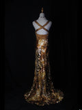 Vintage 70s Sheath Spaghetti Straps Leopard Print Beaded Bodice Plus Size Long Prom Dresses Impress 21th Birthday Outfits Prom Gown HZ0311