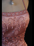 Vintage A Line 80s Spaghetti Straps Pink Beads With Beaded Long Prom Dresses Inspo Birthday Outfit Formal Gowns HZ0311