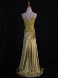 Retro 60s Mermaid Sweetheart Yellow Lace Chiffon With Beads Long Prom Dresses Inspo 22th Birthday Outfit Formal Gown HZ0311