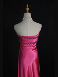 Retro 1950s A line Sweetheart Hot Pink With Beads Long Prom Dresses Inspo 21st Birthday Outfit Formal Gown HZ0311