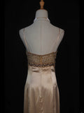 Vintage High Low 80s Spaghetti Straps Champagne Beads With Beaded Prom Dresses Inspo Birthday Outfit Formal Gowns HZ0311