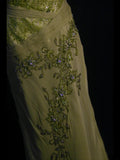Vintage Mermaid Sweetheart Sage Green Chiffon 1950s With Beads Lace Bodice Long Prom Dresses Inspo Birthday Outfit Party Gown HZ0311
