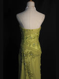 Vintage Mermaid Sweetheart Sage Green Chiffon 1950s With Beads Lace Bodice Long Prom Dresses Inspo Birthday Outfit Party Gown HZ0311