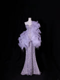 Modest Prom Dresses Aesthetic Mermaid Sweetheart Silver Gray Sequin Inspiration Style Impress Long Party Formal Gown HZ0311