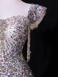 Classy Ball Gown Sweetheart Silver Gray Sequins Long Inspo For Women Girls Formal Party Gowns Long Formal Prom Dresses HZ0311