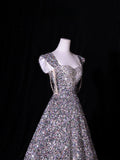 Classy Ball Gown Sweetheart Silver Gray Sequins Long Inspo For Women Girls Formal Party Gowns Long Formal Prom Dresses HZ0311