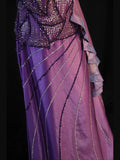 Vintage A Line One Shoulder Purple 1950s With Pleated Ruffled Beaded Bodice Long Prom Dresses Inspo Birthday Outfit Formal Gown HZ0311