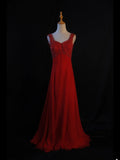 Vintage A Line Sweetheart Red Chiffon 1950s With Beaded Bodice Long Prom Max Dresses Inspo Birthday Outfit Formal Dress For Women HZ0311