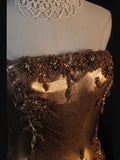 Vintage A Line Strapless 80s With Beaded Appliqued Bodice Long Prom Max Dresses Inspo Birthday Outfit Formal Dress For Women HZ0311