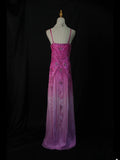 Vintage A Line Halter White Pink Ombre Chiffon 1950s With Beaded Bodice Long Prom Dresses Inspo Birthday Outfit Formal Dress For Women HZ0311