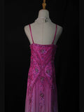 Vintage A Line Halter White Pink Ombre Chiffon 1950s With Beaded Bodice Long Prom Dresses Inspo Birthday Outfit Formal Dress For Women HZ0311