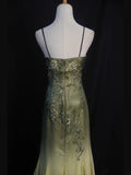 Vintage Mermaid Spaghetti Straps Olive Green Ombre Chiffon 80s With Beaded Bodice Long Prom Dresses Inspo Birthday Outfit Formal Dress For Women HZ0311
